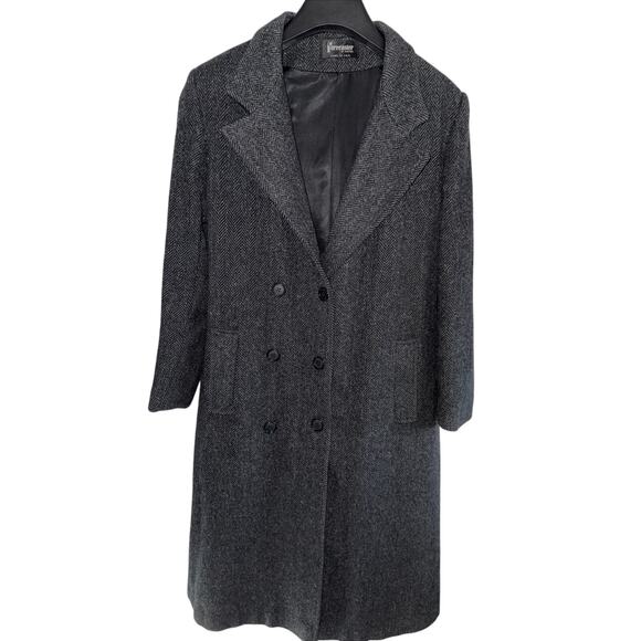Vintage Forecaster of Boston 100% Wool Black Long Coat Women’s 11/12 - Picture 1 of 7